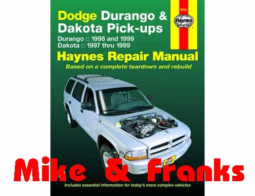 Manuel de réparation 30021 Dakota Pick Up & Durango 97-99