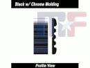 Moldura lateral negra/cromada 2-1/2" x 26' Kit Chevy/GMC Style