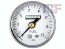 Moroso manomètre pression essence 0-15psi 1-1/2" Ø