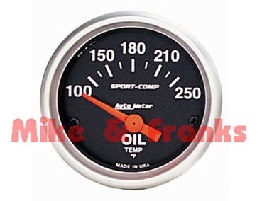 3347 Galga de la temperatura del aceite de motor 100-250°F 52mm