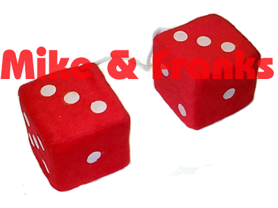 Fuzzy Dice red with white dots (Pair)