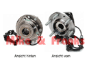Wheel Hub with Bearing and ABS-Sensor, front