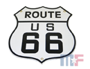 Placa metálica Route 66 12\" (ca. 30cm)
