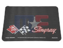Fender protection mat with Stingray logo