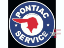 Placa metálica Pontiac Service 11.75\" ronda