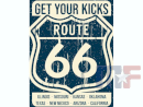 Placa metálica Route 66 12.5" x 16" (ca. 32 x 41cm)