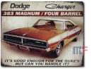 Enseigne en métal Dodge Charger 15" x 12" (ca. 38cm x 30cm)