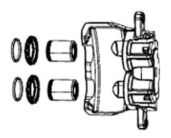 2-Kolben-Bremssattel