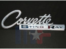 Signe d\'étain Corvette Stingray 1963-1965 32 \"x 10\" (environ 81,