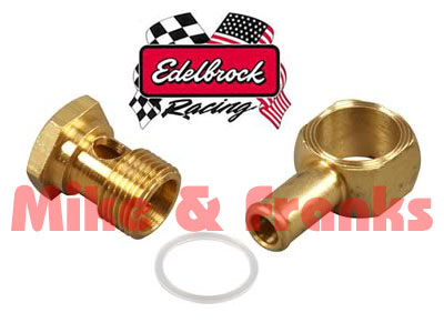 Edelbrock Banjo raccordement de combustible, plié