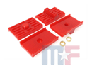 Poly coussinets isolants à ressorts Camaro/Firebird 70-81 rouge