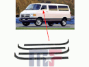 Tiras de canal ventana (4) Dodge Van 80-97 interior & exterior