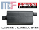 942452 Flowmaster 50 Delta Flow 2,25" (57,1mm) Mitte-Seite [L]