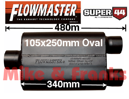 9430452 Flowmaster Super 44  3" Center- Dual 2,5" Offset