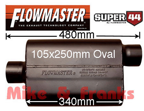942547 Flowmaster Super 44  2,5" (63,5mm) centro-compense