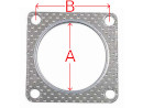 Exhaust gasket 4-hole A=2.608" B=3.188"