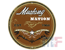 Aluminum Sign Mustang Nation 12" (ca. 30cm)