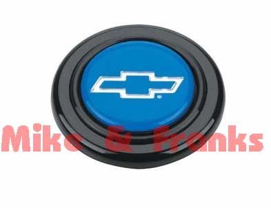 5650 Hupenknopf mit blauem \"Chevrolet\" Logo