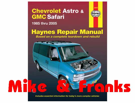 Repair manual 24010 Astro / Safari Van 1985-05