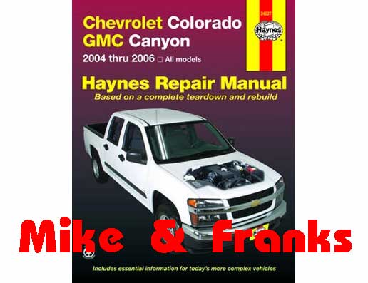 Manuel de réparation 24027 Colorado/Canyon 2004-06