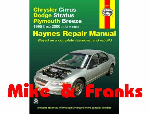 Repair manual 25015 Cirrus & Stratus sedan 95-00