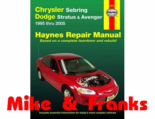 Repair manual 25040 Stratus Conv. Coupe 95-05