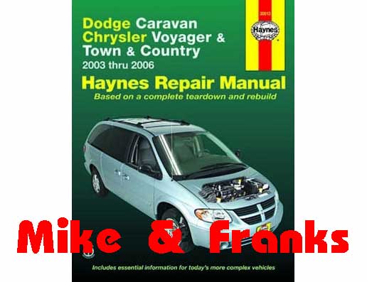 Manual de reparaciones 30013 Chrysler Voyager Dodge Caravan 03-0