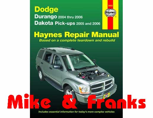 Manual de reparaciones 30023 Dakota 05-06 & Durango 04-06