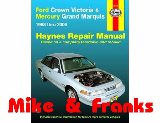 Repair manual 36012 Mercury Grand Marquis 1988-00