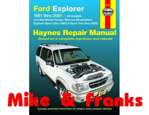 Repair manual 36024 Explorer 91-01 Explorer Sport 00-03