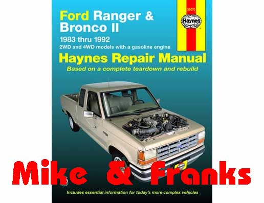 Repair manual 36070 Ranger & Bronco II 1983-92