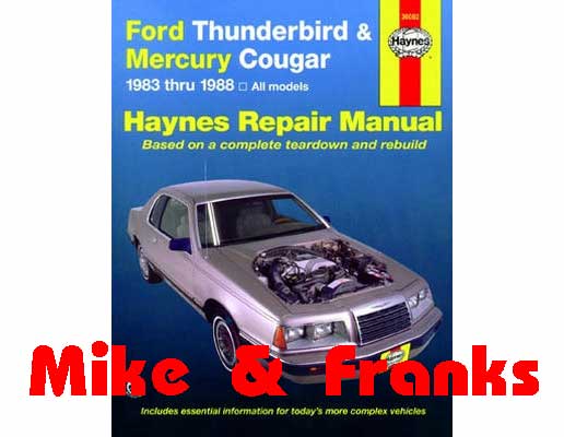 Repair manual 36082 Thunderbird & Cougar 1983-88