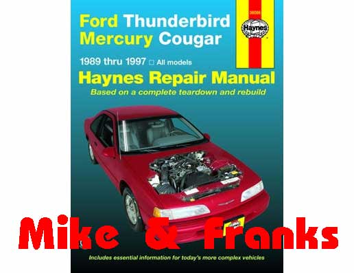Repair manual 36086 Thunderbird & Cougar 1989-97