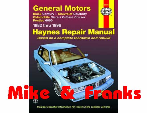 Repair manual 38005 Buick Century FWD 1982-96