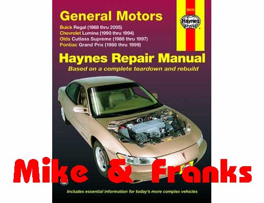 Repair manual 38010 Cutlass Supreme 1988-97