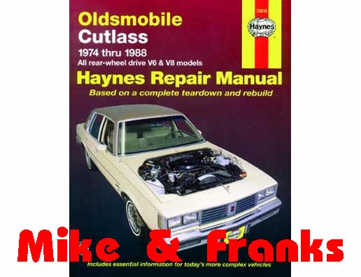 Manual de reparaciones 73015 Cutlass 1974-88 impulsión posterior
