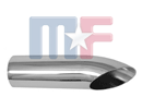Hedman Chrome Turn-Down Exhaust Tip 2.5" (63.5mm) 9" Length