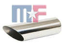 Stainless Steel Tip 2.5" (63.5mm) 230mm length Angle Cut