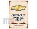 Tin/Metal Sign Chevy Parking Only 8" x 12" (ca. 20cm x 30cm)