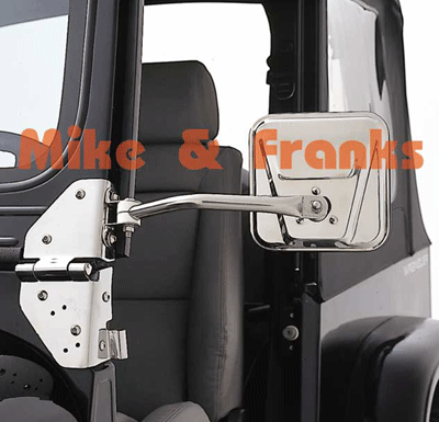 Side Mirrors Stainless Steel Jeep CJ/Wrangler 55-95