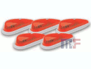 Teardrop Style Cab Roof 5 Light Kit red