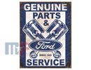 Enseigne en métal Ford Parts & Service 12.5 x 16\" (ca 32 x 41cm)