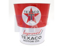 Poubelle vintage en aluminium \"Texaco Oil\"