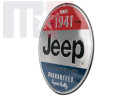 Tin/Metal Sign Jeep Button 12" (ca. 30.5cm)