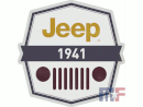 Placa metálica Jeep 1941 12" x 12" (ca. 30.5cm x 30.5cm)
