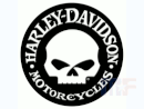 Tin/Metal Sign Harley Davidson Skull 12\" (ca. 30.48cm) embossed