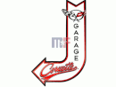 Tin/Metal Sign Corvette Garage 11.5" x 17.5" (ca. 29cm x 44cm)