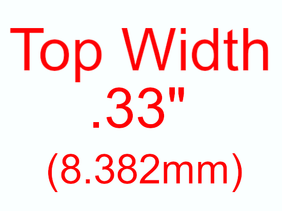 Top Width .33"