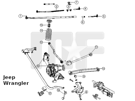 Spurstangenkopf Ram 4WD 03/06-08 1st Design* & Wrangler 07-18, M&F